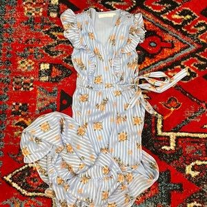 ASTR THE LABEL Silk Floral Maxi